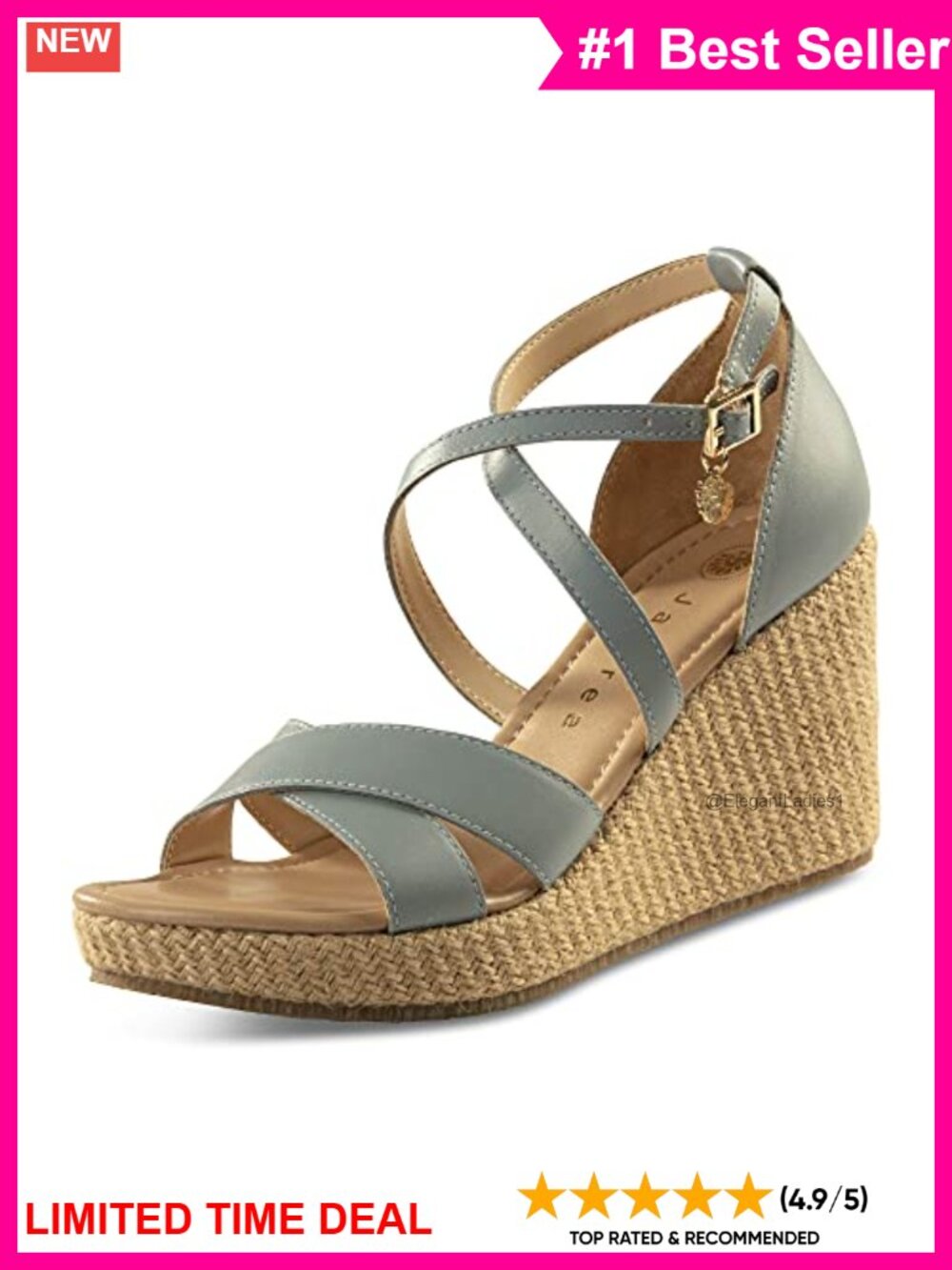 Genuine Cow Napa Leather Wedge Sandals Ankle Strap Summer Women's Shoes